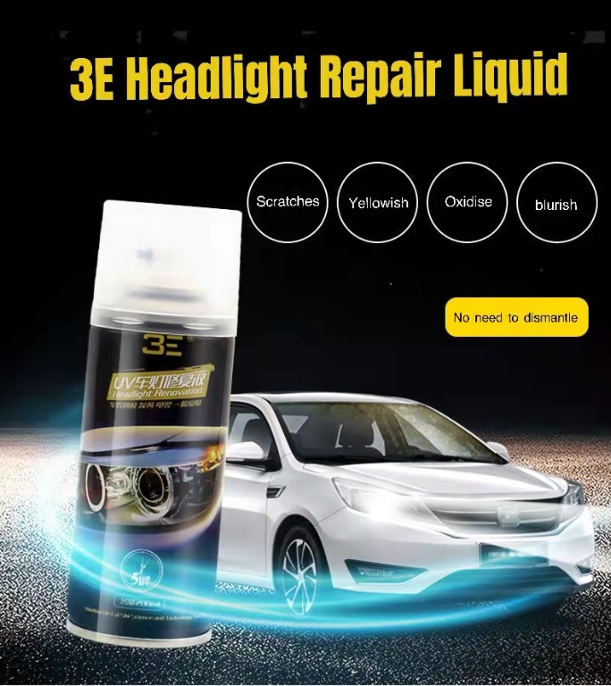 3E Headlight Repair Liquid/Clean old Headlight/Dull to Crystal Clear, Car Accessories