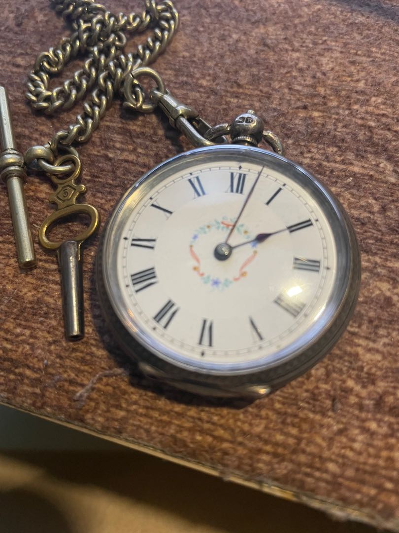 Pure silver outlet pocket watch