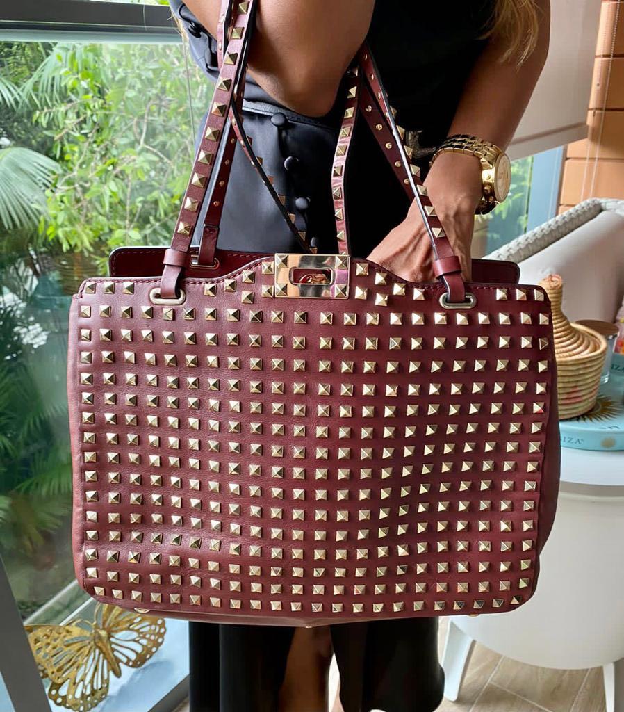 Rare Genuine Valentino Full Rockstud Large Bag Women s Fashion