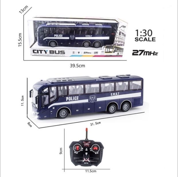Remote Control Police Bus, Hobbies & Toys, Toys & Games on Carousell