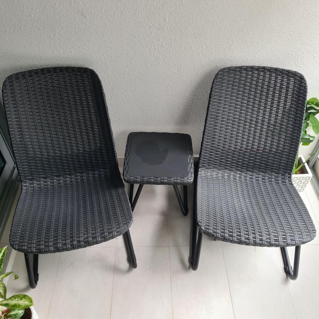 Rio Patio Set Dark Grey by Keter, Furniture & Home Living, Outdoor