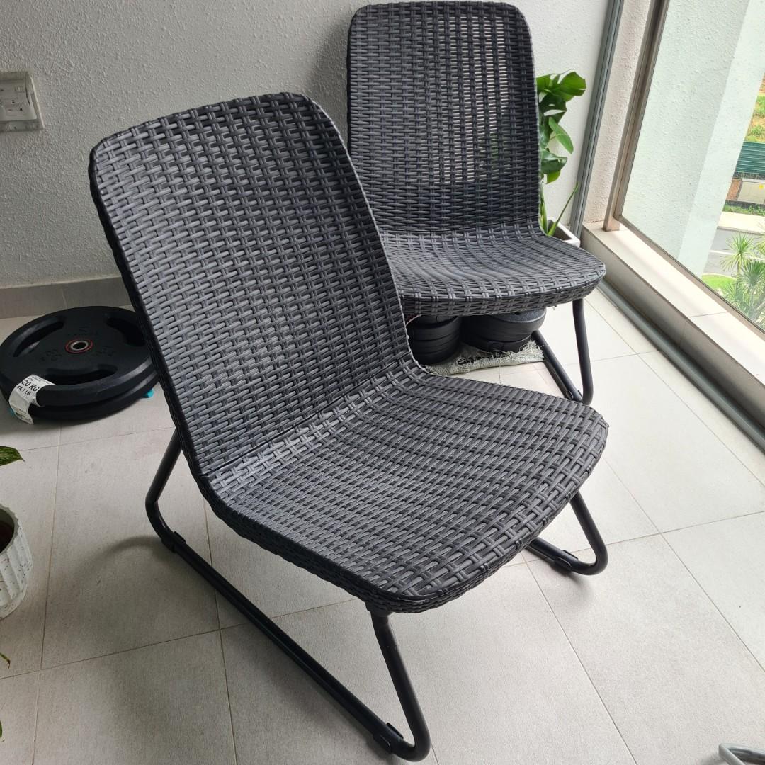 Rio Patio Set Dark Grey by Keter, Furniture & Home Living, Outdoor