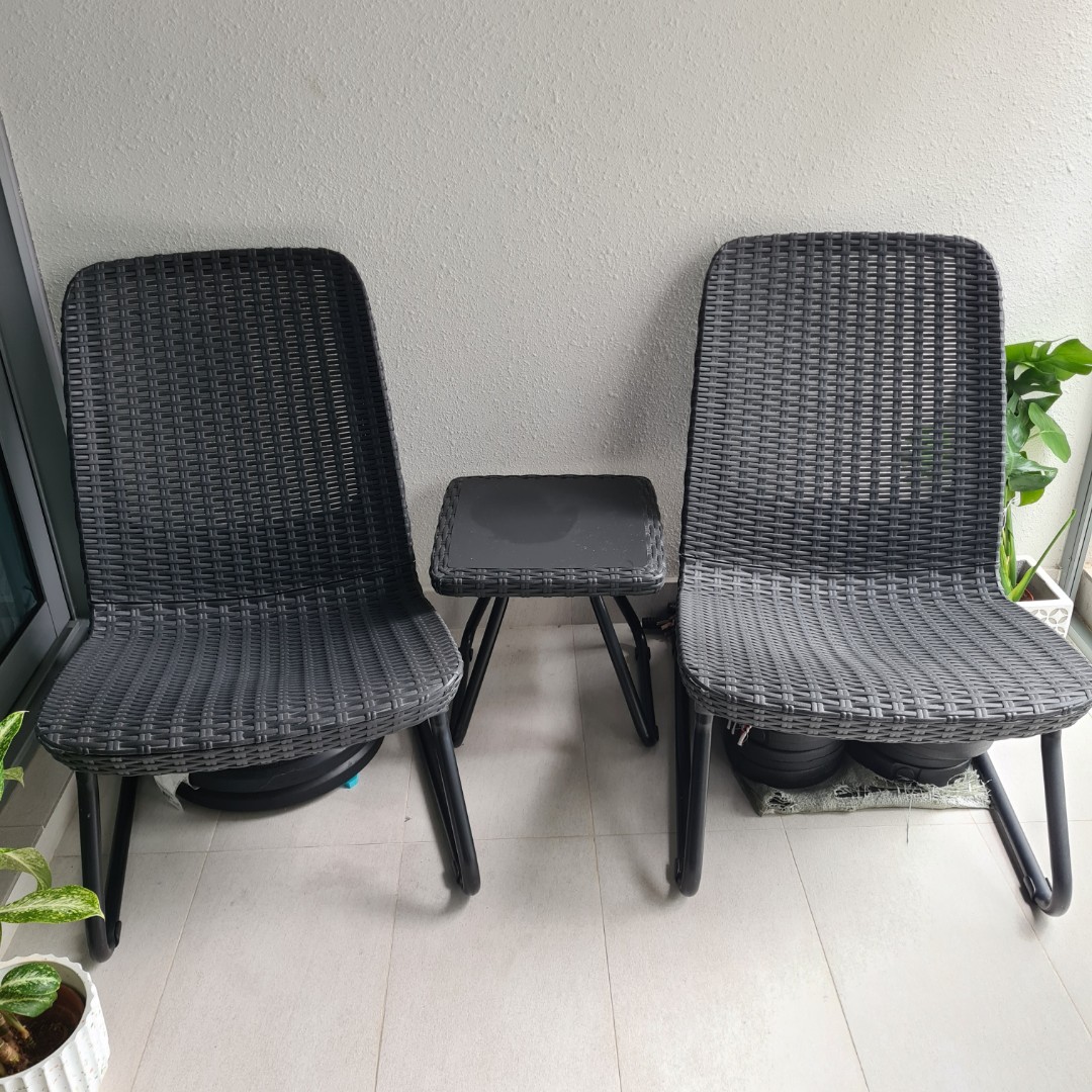 Rio Patio Set Dark Grey by Keter, Furniture & Home Living, Outdoor