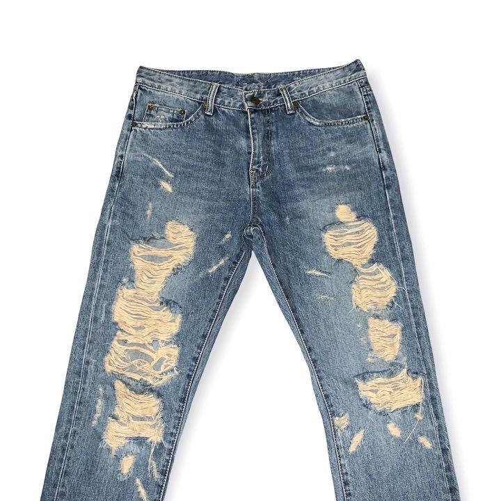 Ysl destroyed jeans on sale