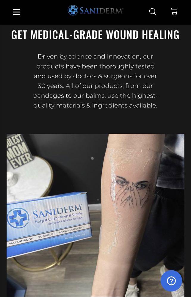Saniderm - 10.2 in x 2 yd Roll - Saltwater Tattoo Supply
