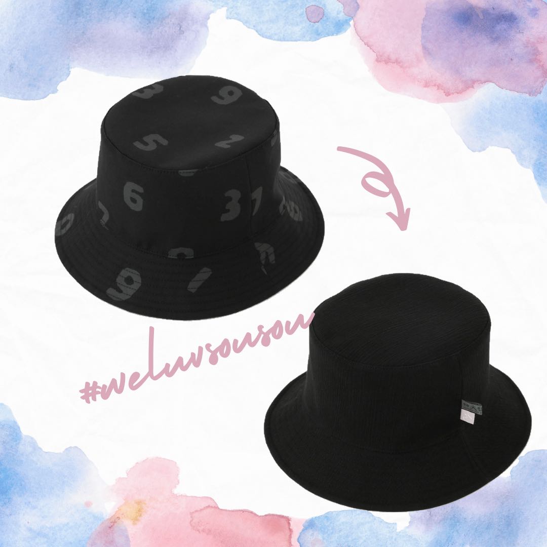 日本製SOU・SOU 經典數字雙面漁夫帽黑色, 女裝, 手錶及配件, 帽- Carousell