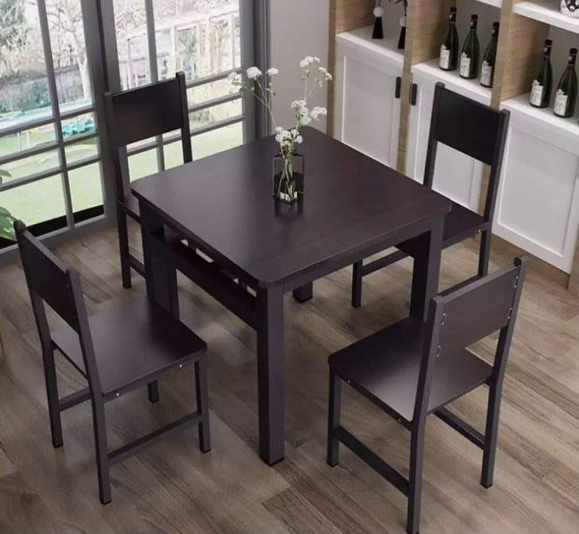 Square Dining Table Set (4Seaters), Furniture & Home Living, Furniture