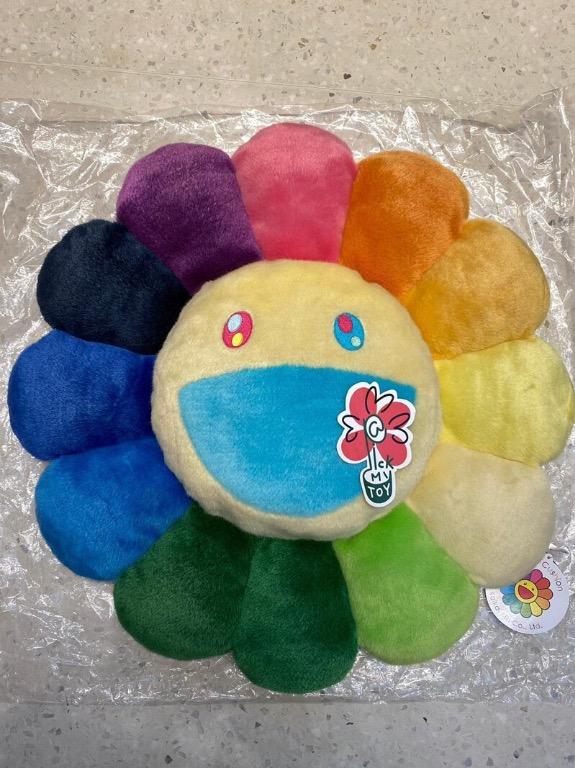 村上隆 Flower Cushion Rainbowu0026White 60cm-