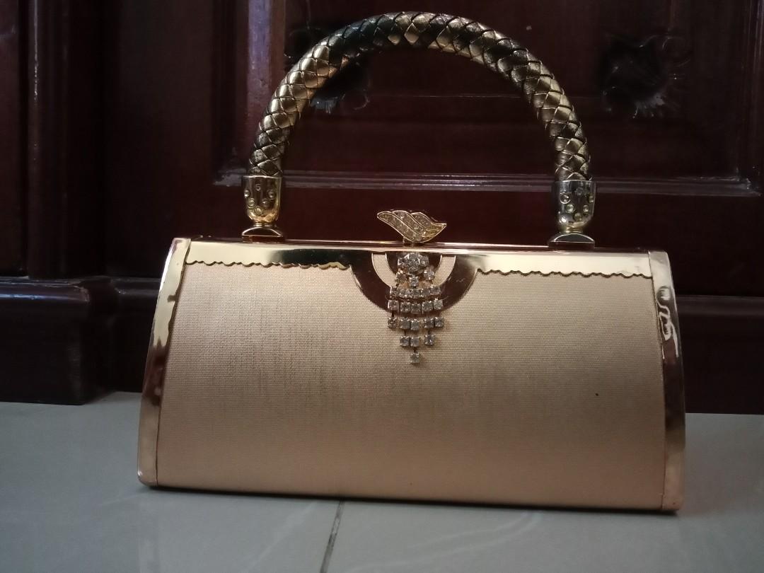 gold handbag