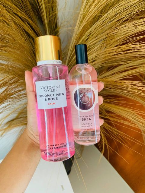 The body shop parfum body mist spray satu paket victoria secret parfum