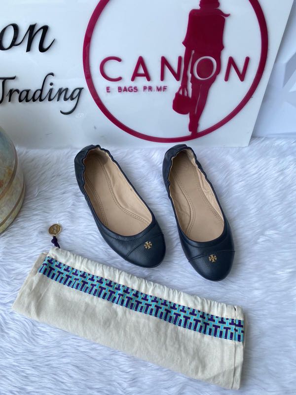 Tory Burch Navy blue York Ballet Flat Size 6M Women s Fashion
