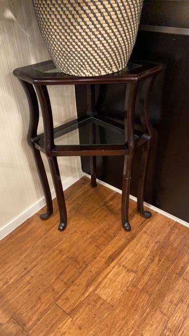 Triangle Coffee Table Corner, Triangle Corner End Table With Storage