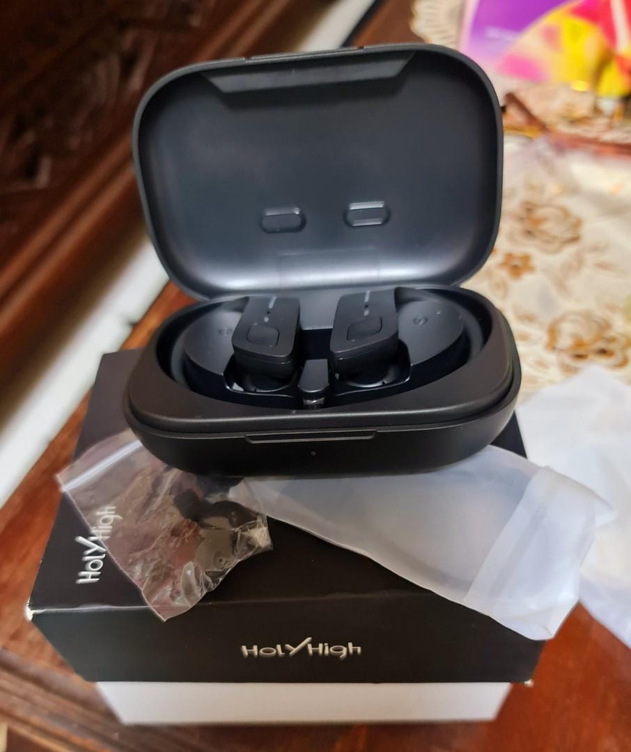 TRUE WIRELESS EARBUDS HOLYHIGH Audio Earphones on Carousell