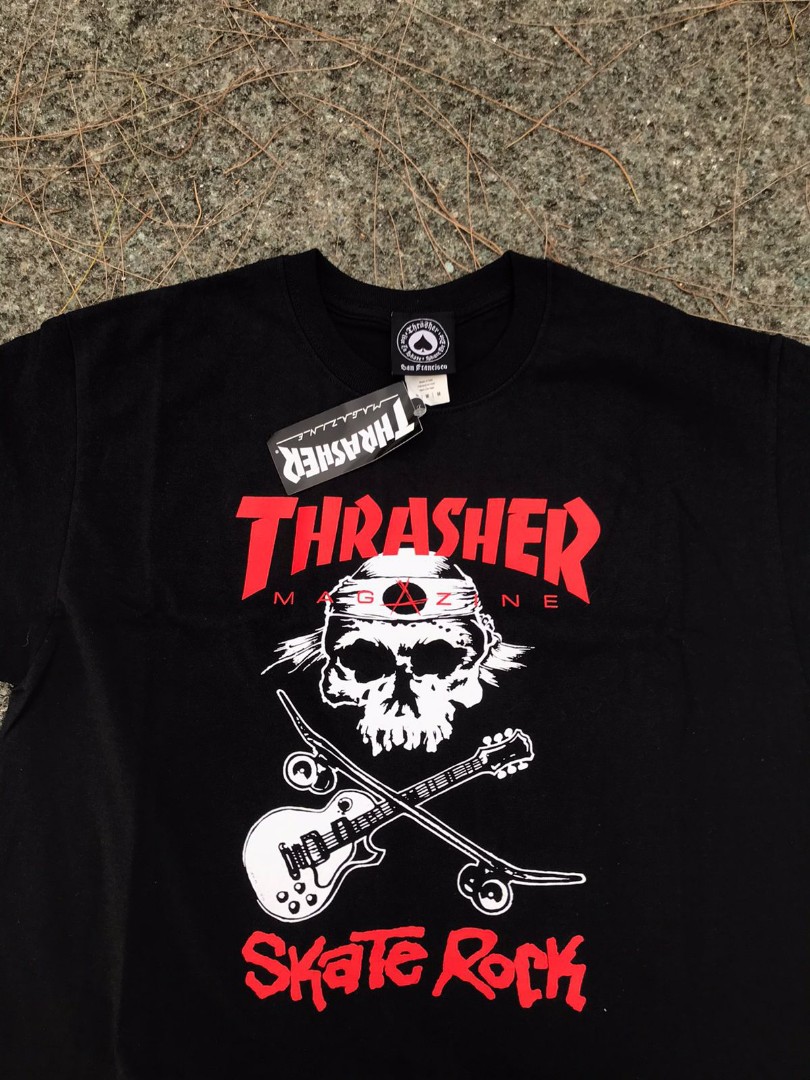 T-shirt thrasher skate rock, Fesyen 