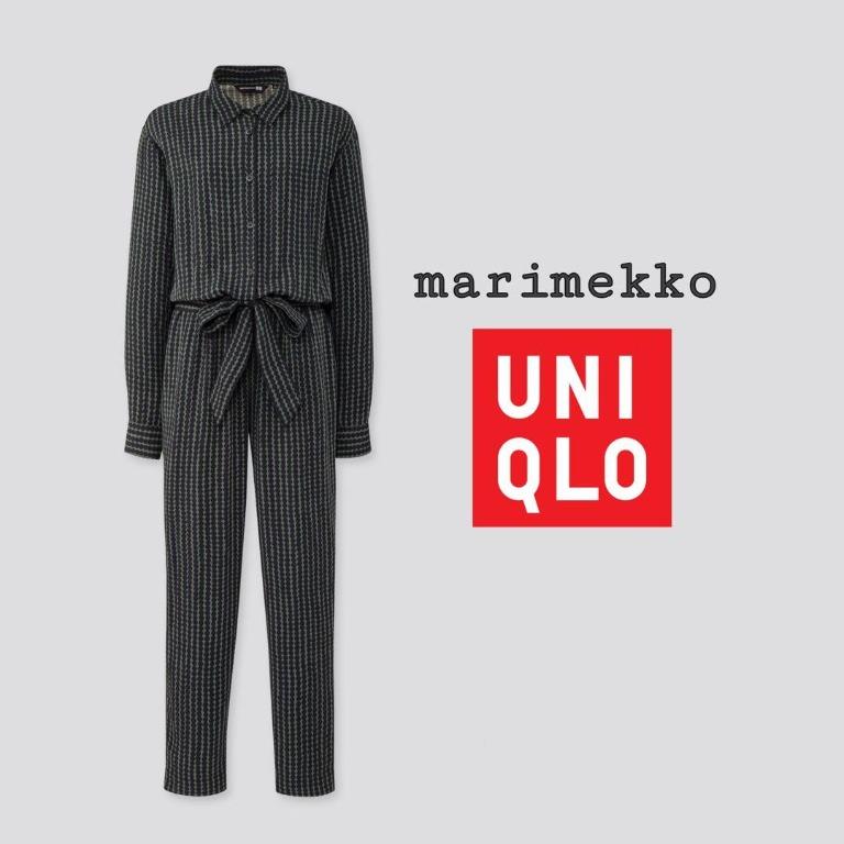 Uniqlo Marimekko Rayon Jumpsuit in Navy Blue TerlebihBeli