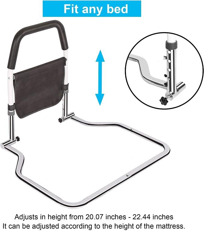 USA ODOLAND Bed Rails for Elderly Hospital Bed Assist Bar with Storage
