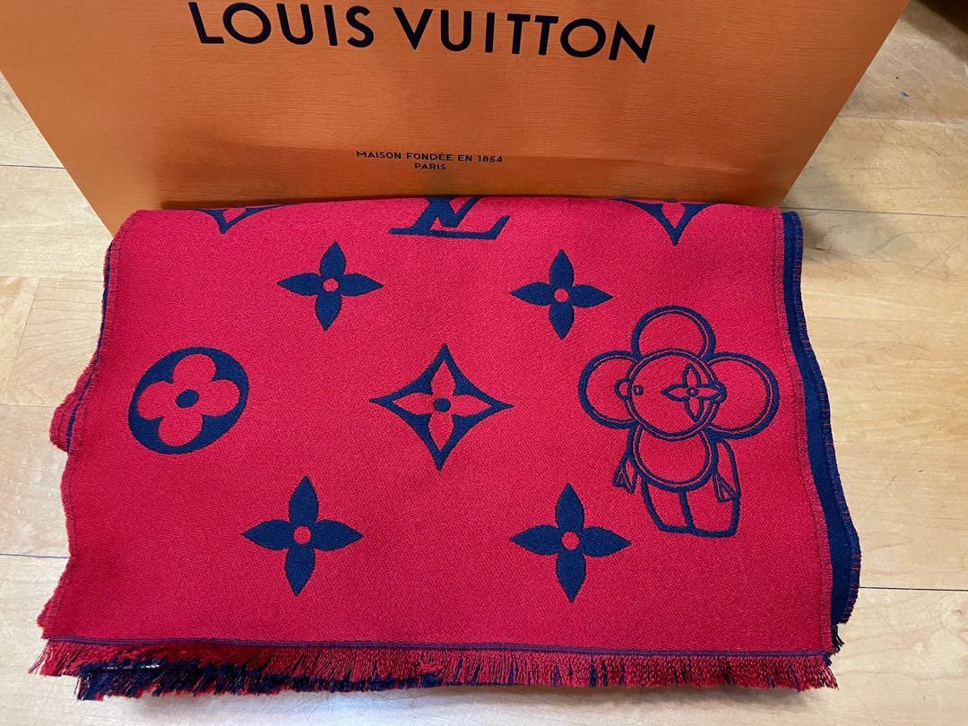 Louis Vuitton LV Vivienne scarf Blue Wool ref.480378 - Joli Closet