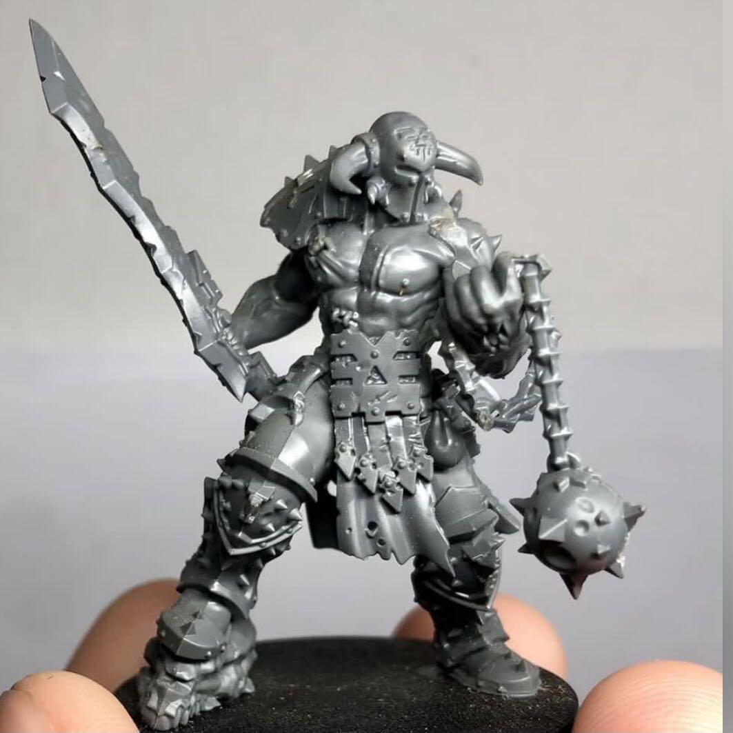 Figurine Warhammer AoS – Slaughterpriest Khorne, Guerrier Du Chaos, Héro – Non Peint