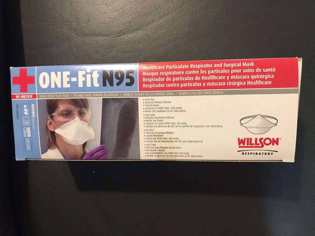 Willson ONE-Fit N95 *Made in France* 20個裝, 健康及營養食用品 