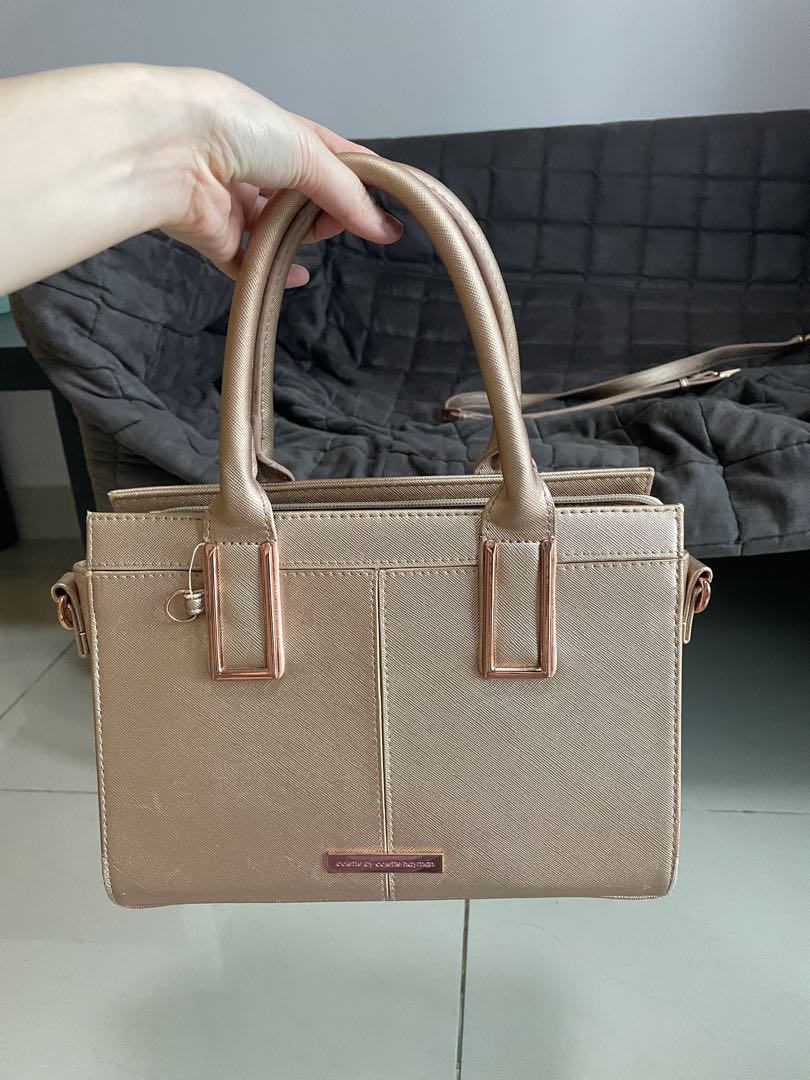 Colette Hayman Work Bag Pink/Rose Gold, Women's Fashion, Bags & Wallets,  Purses & Pouches on Carousell