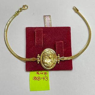 18K Saudi Gold cameo bracelet