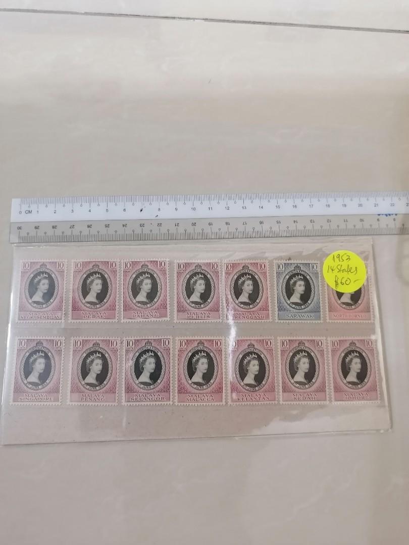 1953 Malaysia Rare 14 State Stamps Set Antiques Stamps On Carousell