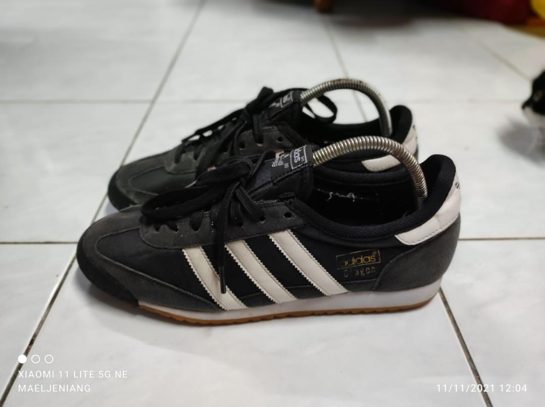Adidas dragon black leather on sale