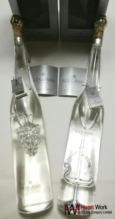 Alexander Aqva Di Vita Grappa 義大利工藝玻璃葡萄, 帆船酒700ML, 嘢