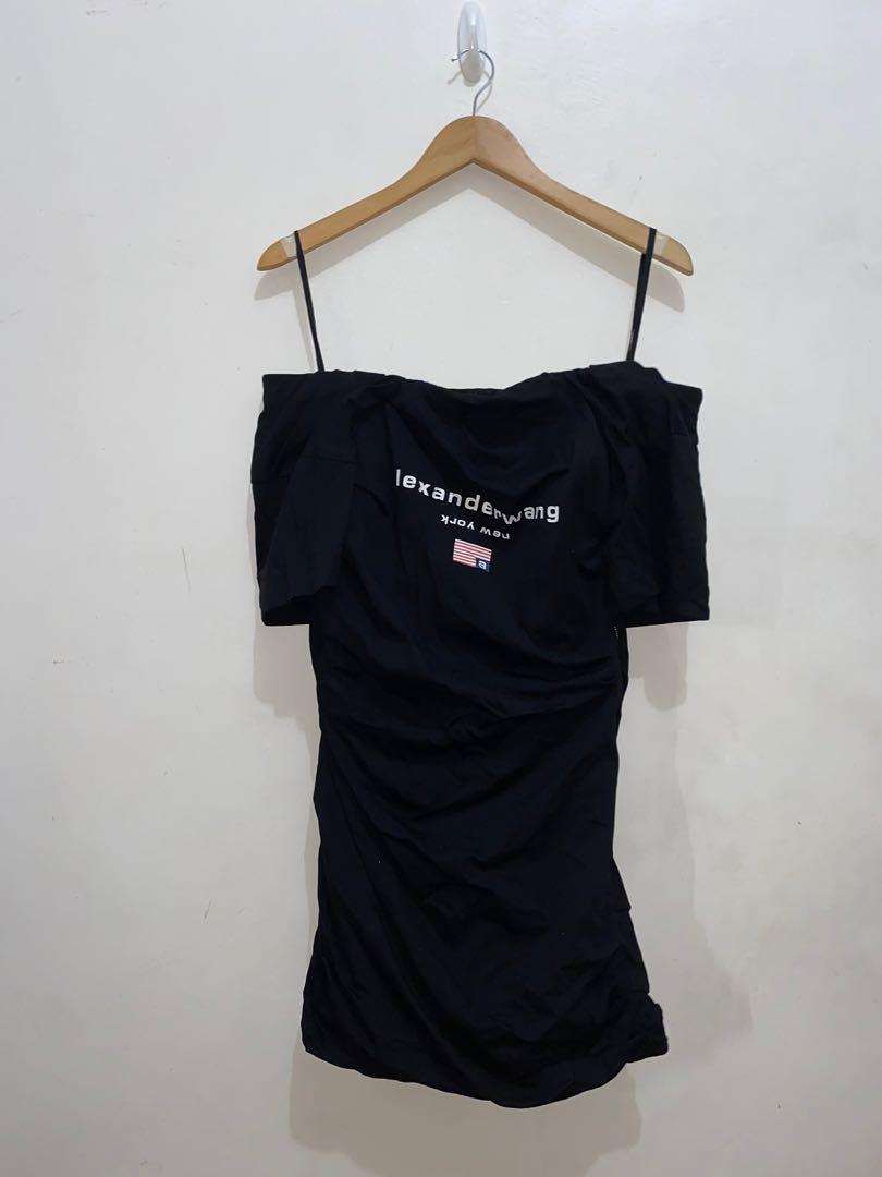 alexander wang twisted t shirt bustier dress