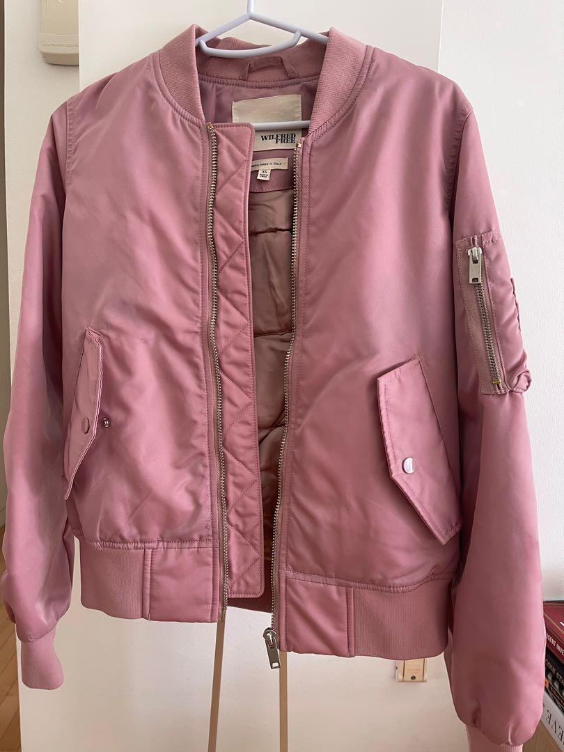 Aritzia Italian Fabric dusty pink bomber Wilfred free Women s