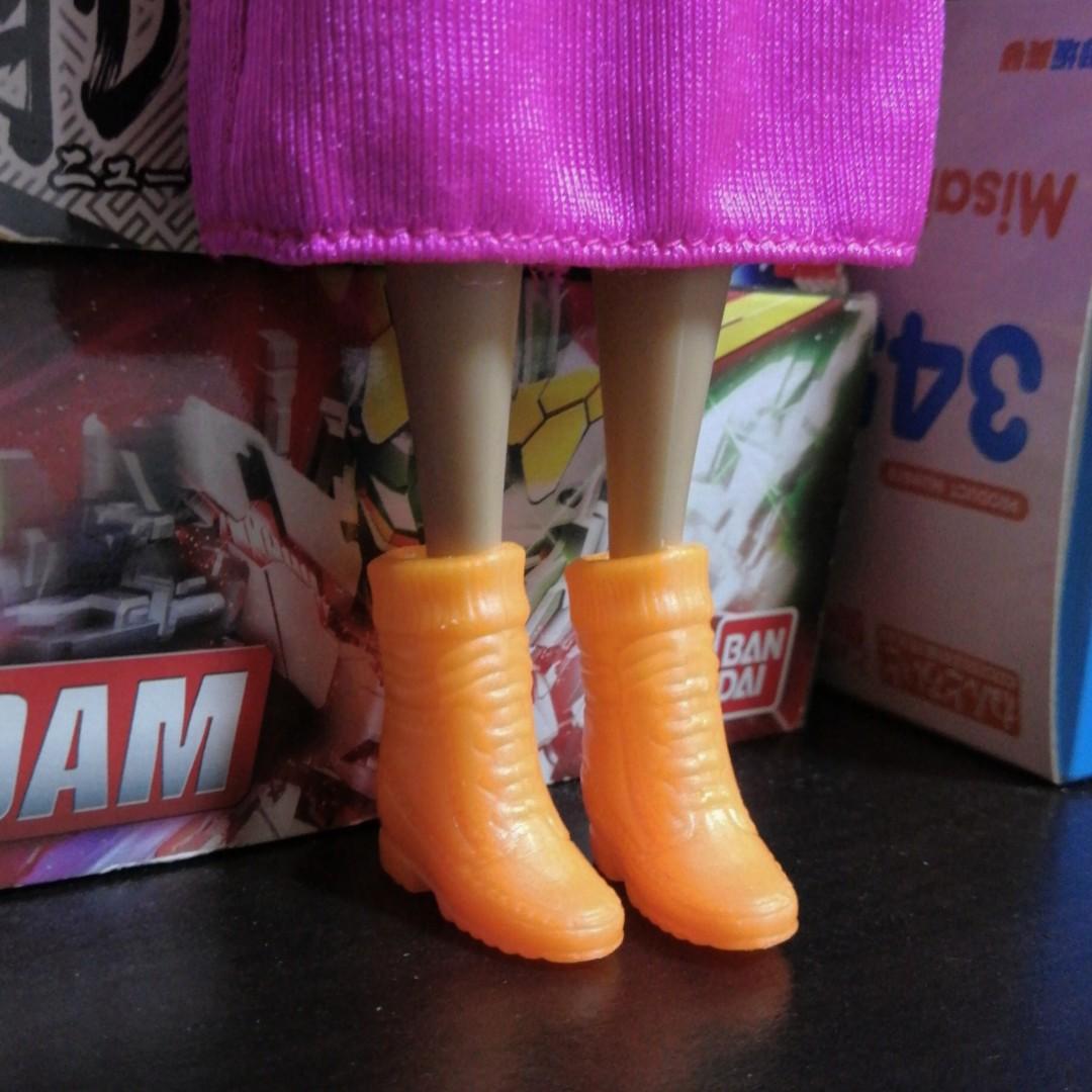neon orange boots