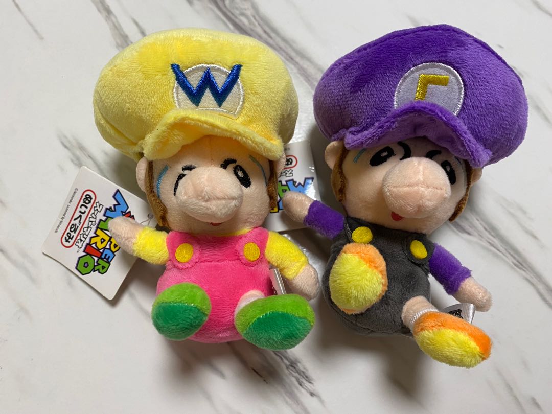 Baby wario and baby waluigi plush hot sale