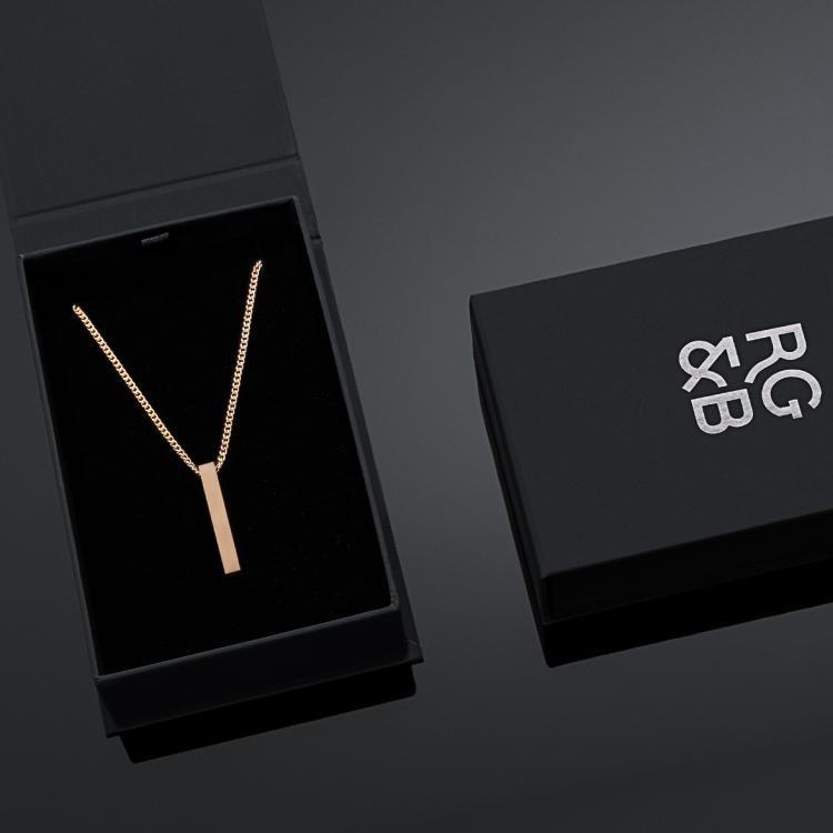 Branded Authetic Rose Gold Black RG B Rose Gold Necklace