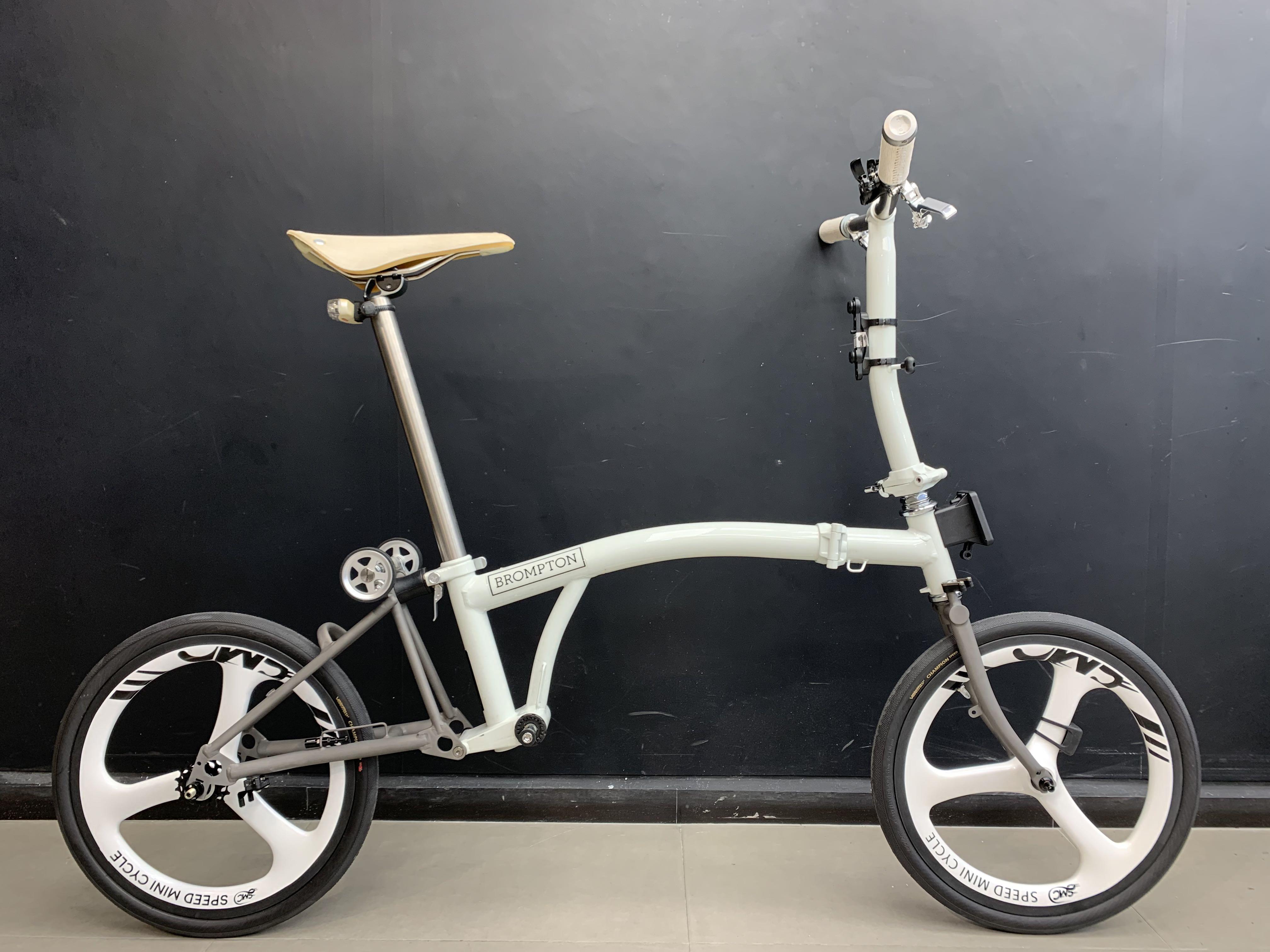 Brompton titanium Fork Triangle Stem (Category: Parts & Accessories) located in Singapore. Submitted by bromprr_type_r_31 (Listing ID 1124684841, Image 6). Description: Sandblast Matte black Glossy black As seen Solid built full titanium! Gr9/tc4 grade matte black finishing shown on my Brompton, Sand Blasted on this beautiful White Brompton Raw finishing will be cheaper Other colours available. See all my images. Feel free to drop by my place to 