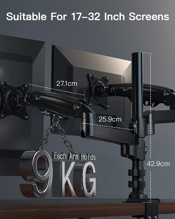 [C2183] HNDS8 HUANUO Dual Monitor Stand for 1732 inch Screens, Height