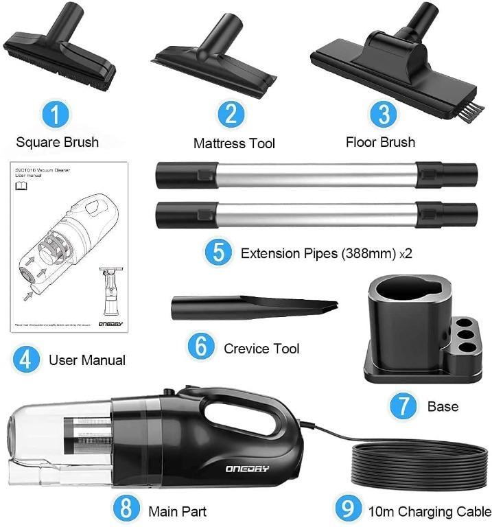 [C2206] oneday Corded Handheld Stick Vacuum Cleaner 6 in 1