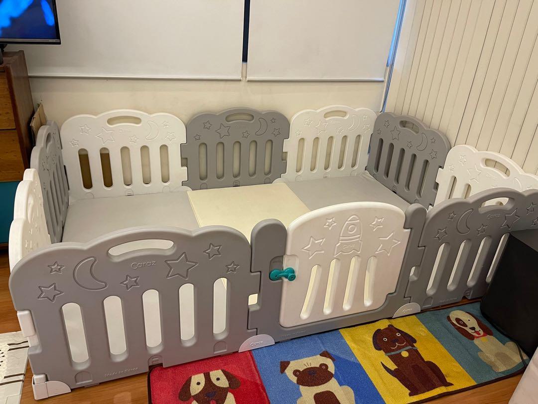 Caraz Baby Fence WITH Fitted Foldable Playmat Babies Kids Baby