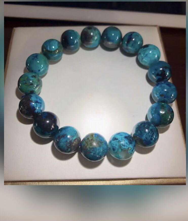 Chrysocolla Bracelet Unisex Natural Chrysocolla Energy - Temu