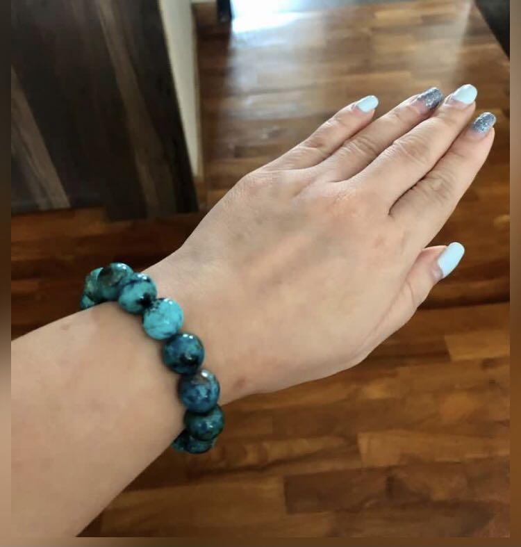 Chrysocolla sales beads bracelet