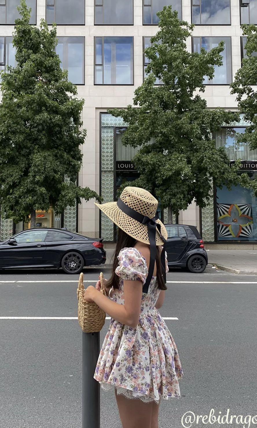 CIDER Floral Lace Patchwork Dress 