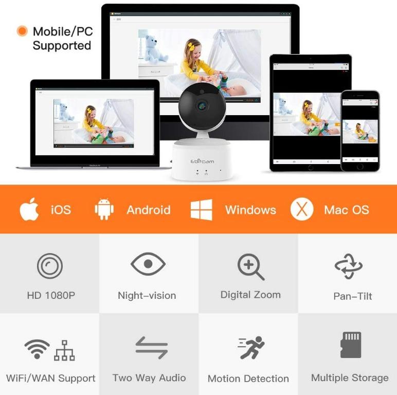 ebit cam ptz cloud ip camera, Furniture & Home Living, Security & Locks