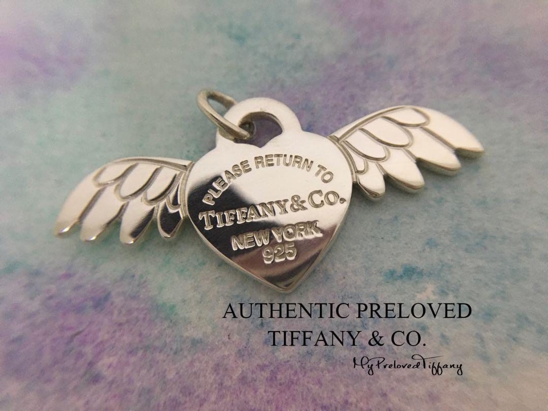 Tiffany heart wings necklace deals
