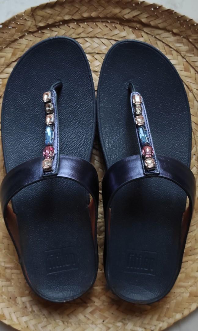 Fitflop Fino Bejeweled Blue Sandals Shoes