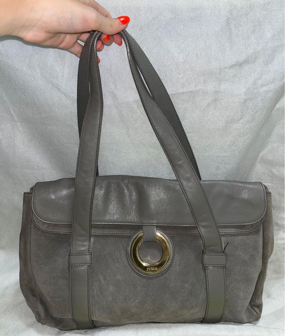 Furla best sale grey handbag