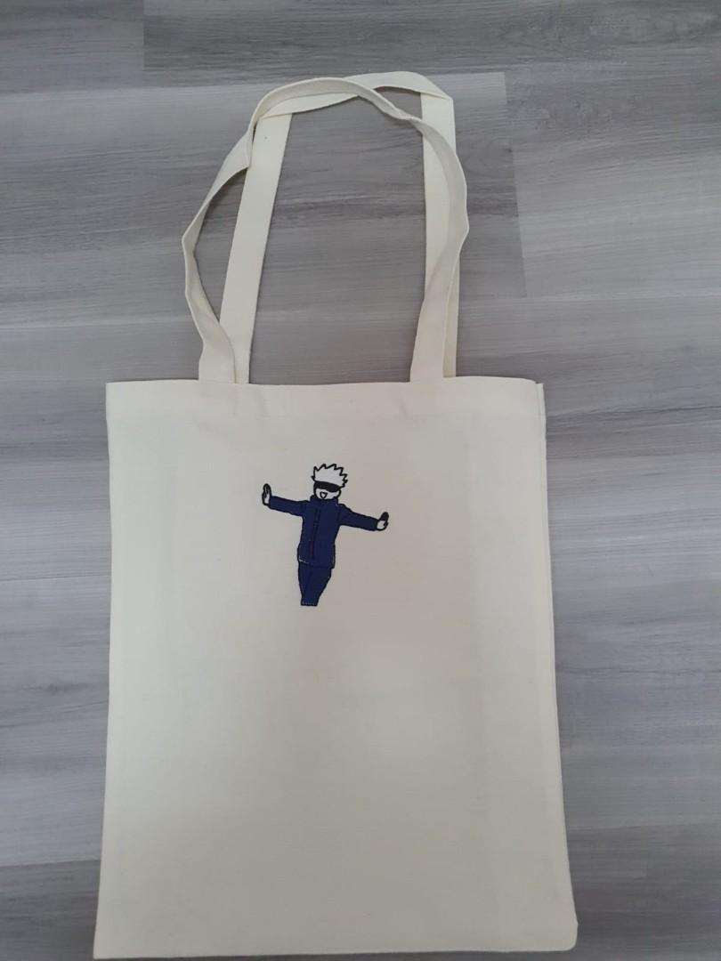 Gojo Satoru (Jujutsu Kaisen) Embroidered Tote Bag, Women's Fashion ...