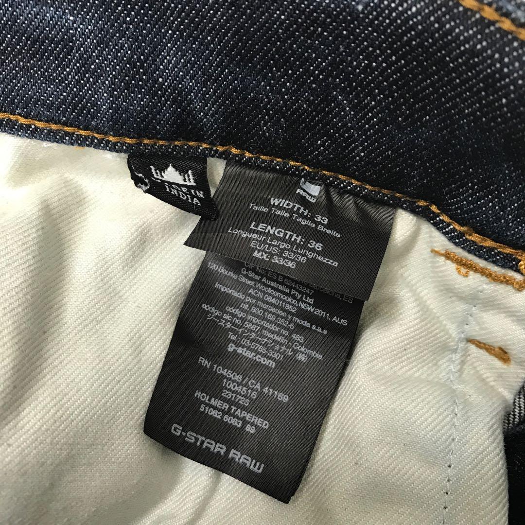 G-Star Mens Jeans Size 33 G Raw Holmer 
