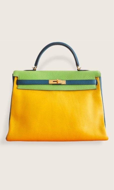 Hermès Kelly Vert Olive Barenia Handbag