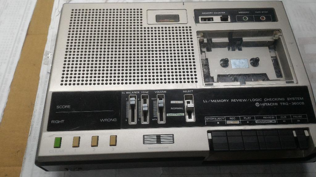 hitachie cassette recorder (Category: Portable Music Players) located in Quezon City. Submitted by alvicph (Listing ID 1124997595, Image 1). Description: everything working, no issue. 243 banawe st corner c3 qc, lalamov paid by the buyer. 09192844778. 100V. cassette lid medyo loose..