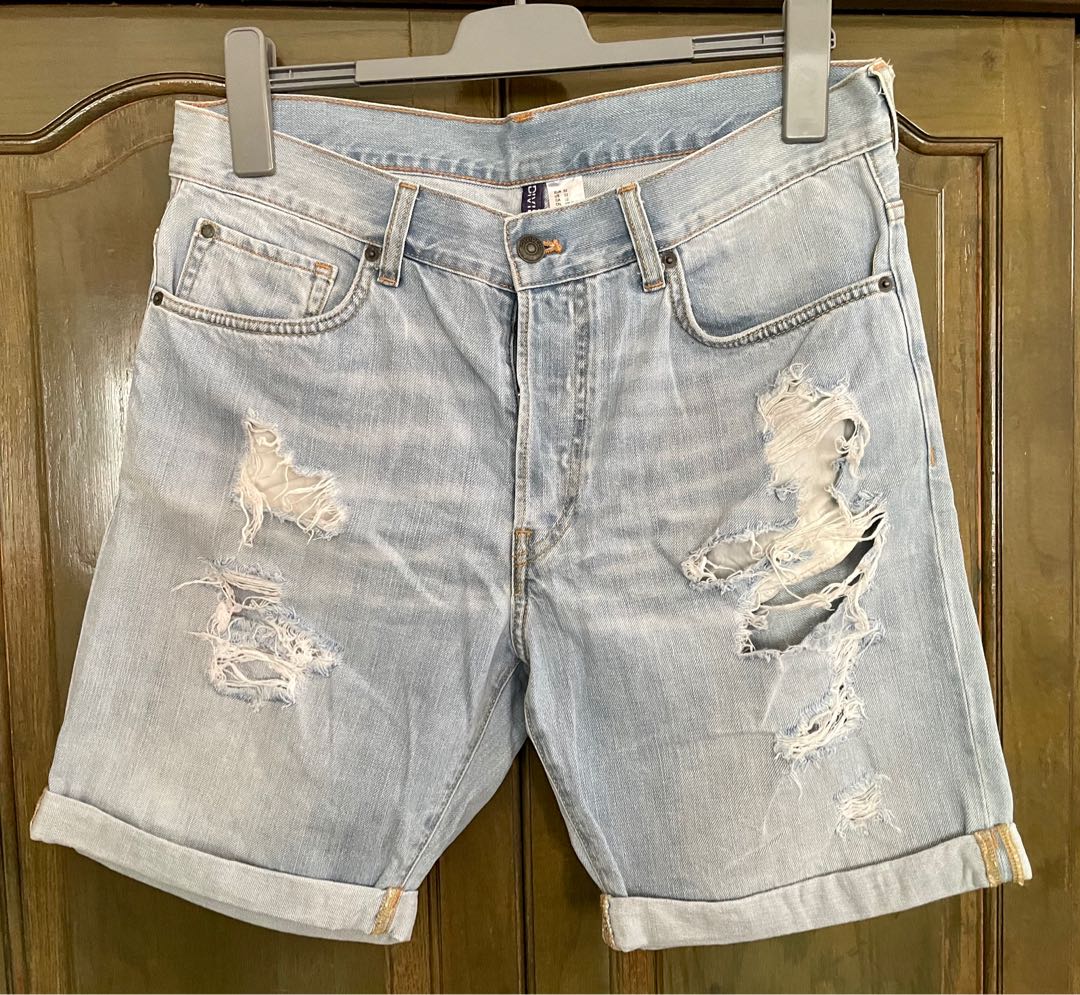 MENS H\u0026M Denim Shorts, Men's Fashion 
