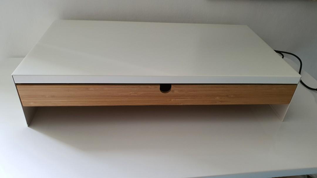 Ikea Elloven Laptop / Monitor Stand with Storage Compartment, Furniture